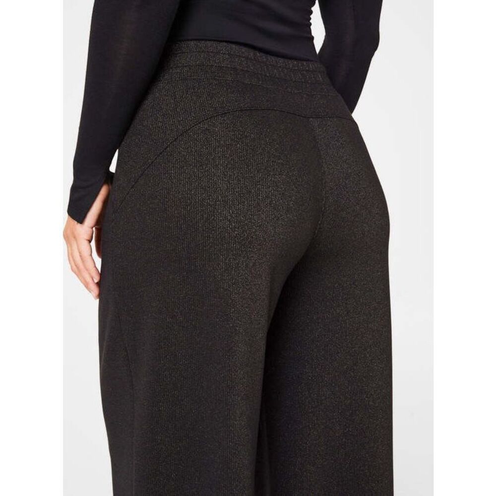 Spanx Air Essentials Wide Leg Shimmer Metallic Pull On Comfort Soft Size Large - Picture 9 of 16
